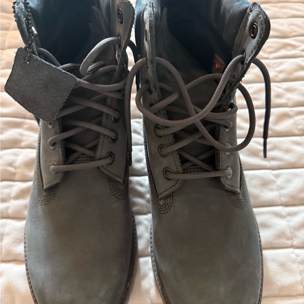 Timberland Men's Dark Gray Lace-Up Boots
